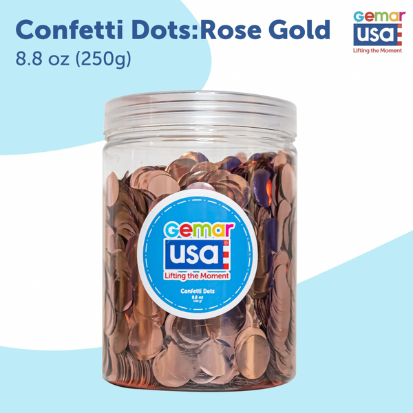 Confetti Jar Rose Gold Metallic 40415