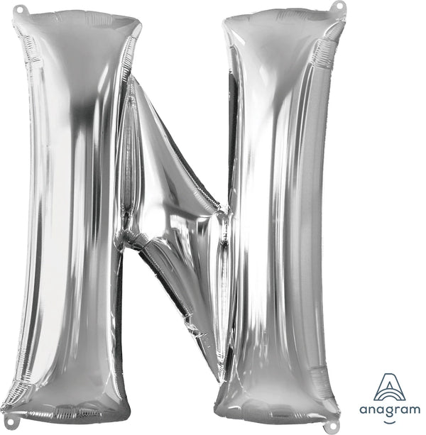 Silver N Giant Letter 3297301 - 34 in
