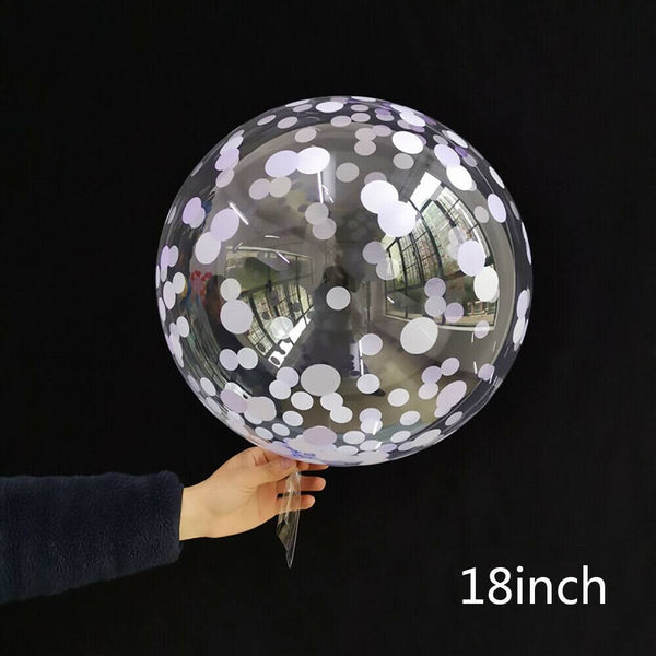 Purple Dots On Clear View Bubble Balloon  888346 - 18 in